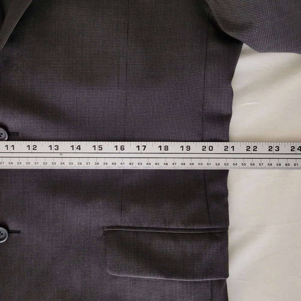 42L Burberry London Dark Brown Houndstooth Wool Blazer‎ Luxury Y2K 90s